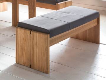 SCOTT Sitzbank / Truhenbank, Material Massivholz/Bezug Kunstfaser 