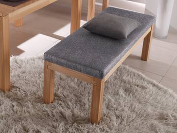 SALIMA II Sitzbank, Material Massivholz/Stoffbezug 