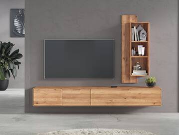 ANDINO Wohnkombination II, Material Massivholz, Wildeiche geölt 