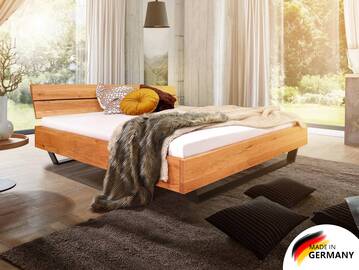 DAKONA Kufenbett mit Kopfteil, Material Massivholz 