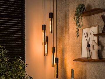 JARNO Hängelampe, 5-flammig, Material Metall, schwarz 