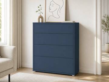 ADIAGO Kommode mit 4 Schubkästen, Material Dekorspanplatte