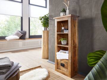BRISTOL Bad-Standregal, Material Massivholz, Mango rustikal 