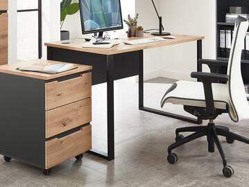 MAILAND Schreibtisch 120 cm breit, Material Dekorspanplatte