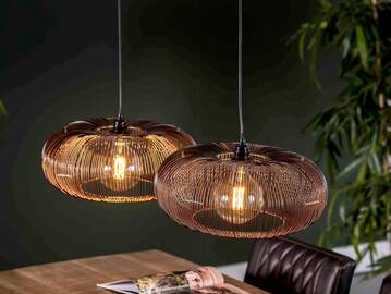 BARAKRO Pendellampe, 2-flammig, Material Metall, Schwarz