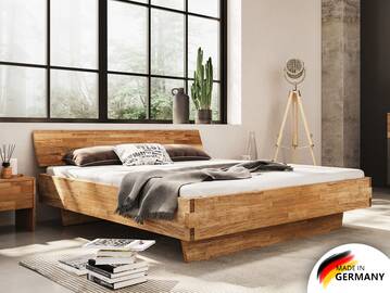 CORDINO Wangenbett aus Eiche, Material Massivholz, mit/ohne Kopfteil