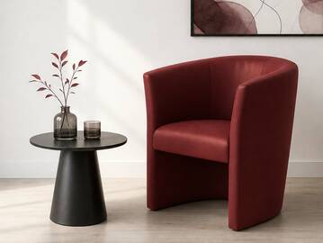 CHARLY Sessel / Cocktailsessel im Lederlook, Material Kunstleder 
