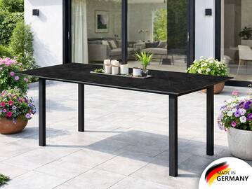 DOLOMIT Gartentisch/Esszimmertisch, Material HPL / Aluminium