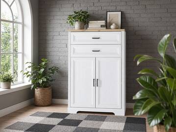 JADY Bürokommode, 2 Türen + 2 Schubkästen, Material MDF/Dekorspanplatte 