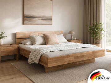 LÖWEN Wangenbett mit Kopfteil, Material Massivholz
