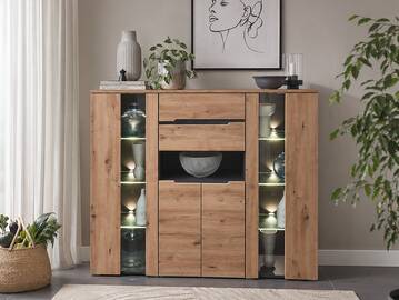 MAILAND Highboard, Material Dekorspanplatte
