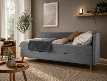 AMELY Sofabett/Schlafsofa, Material Stoff 