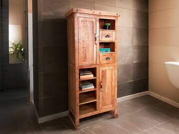 WINCHESTER Highboard III, Material Massivholz, Mango rustikal 