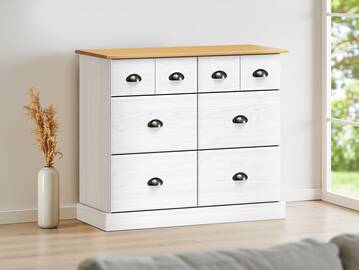 KUNO Kommode II 4+2 Schubkästen, Material Massivholz