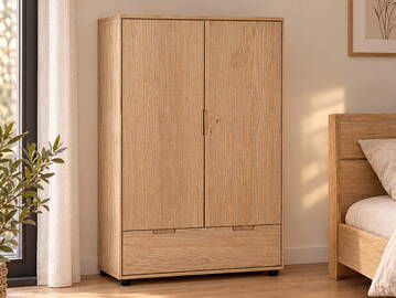 NESTRA Wäscheschrank, Material Massivholz, Kiefer eichefarbig 