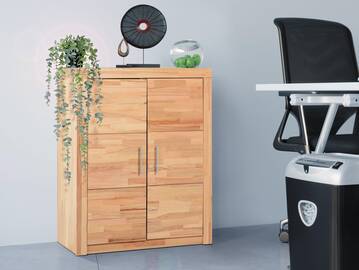 OFFICE FOUR Aktenschrank klein, Material Teilmassiv 