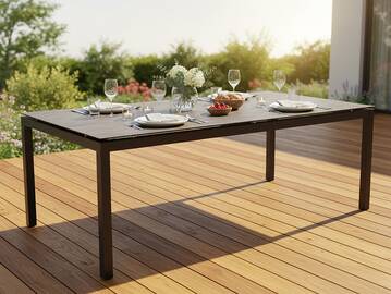 SILVERSTAR 2.0 Gartentisch 200x100 cm Alu. anthrazit/Slate s