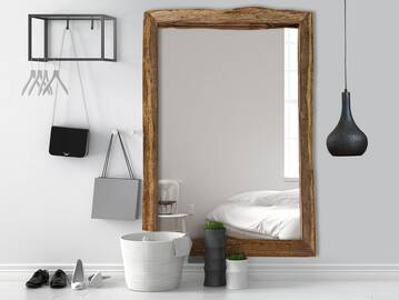 Eiche-Altholz Spiegel, Material Massivholz 