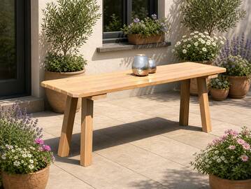 EIBSEE Gartentisch, Material Massivholz, Thermo-Fichte lasiert 160 x 60 cm