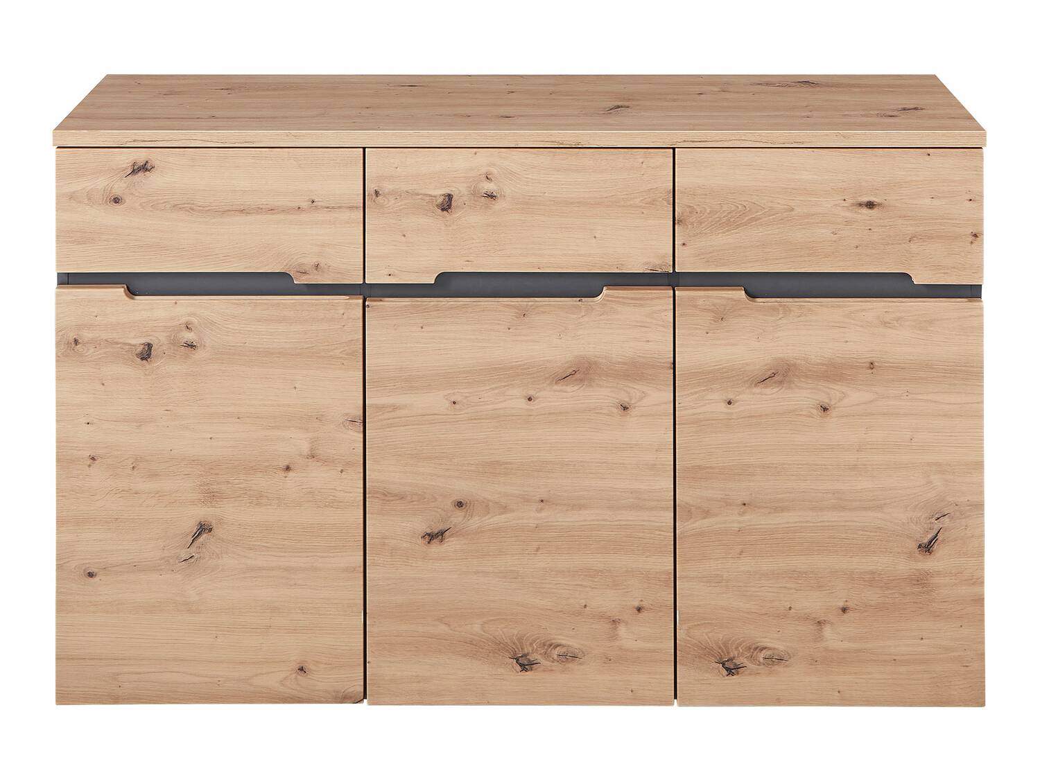 MAILAND Kommode IV, Material Dekorspanplatte, Artisan Eiche Nachbildung/graphitfarbig 