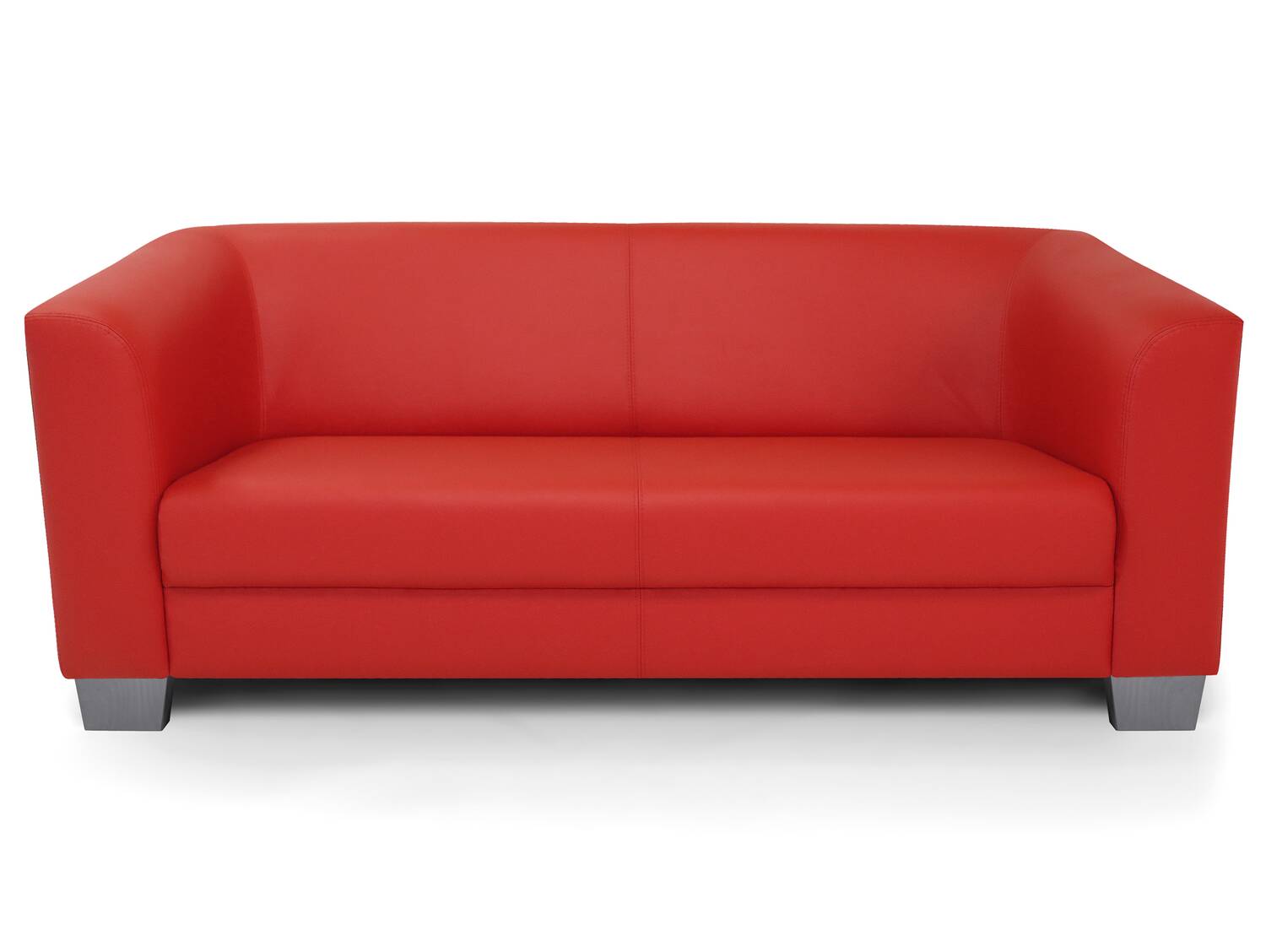 CHICAGO 3Sitzer Sofa, Material Kunstleder rot