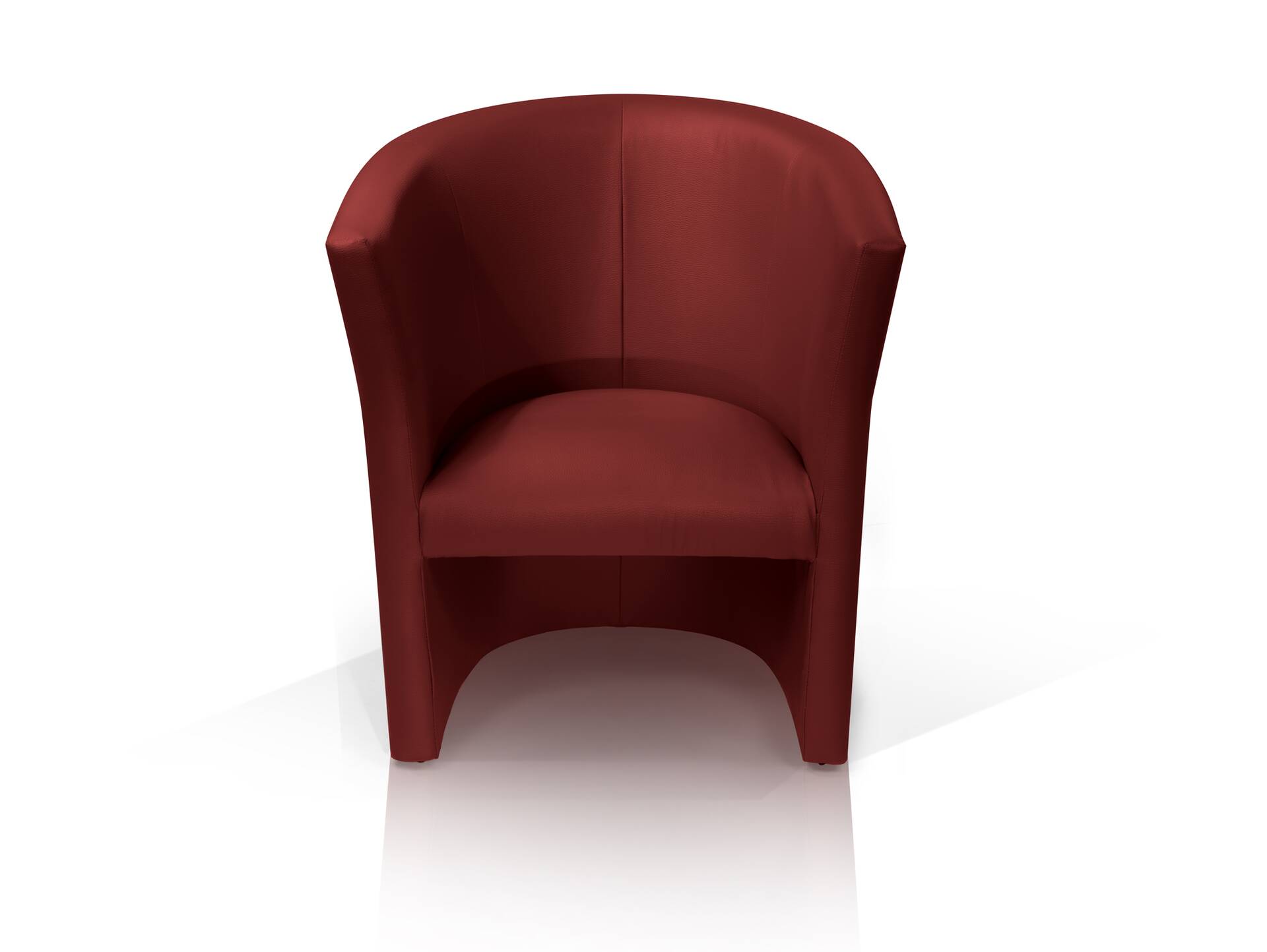 CHARLY Sessel / Cocktailsessel im Lederlook, Material Kunstleder bordeaux rot