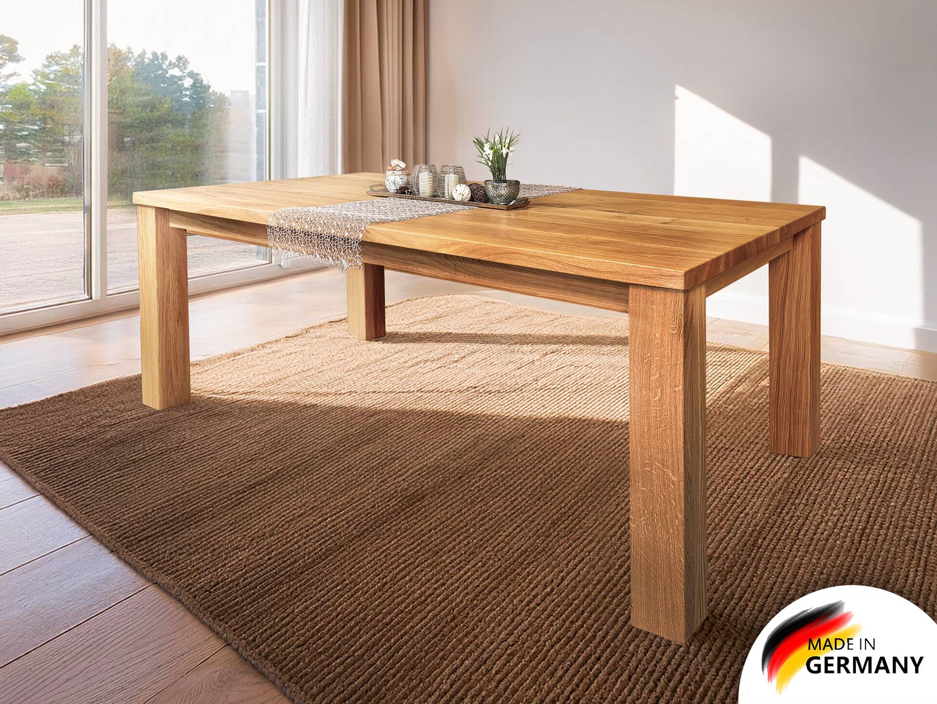 GELA Maßtisch Esstisch nach Maß, Material Massivholz 