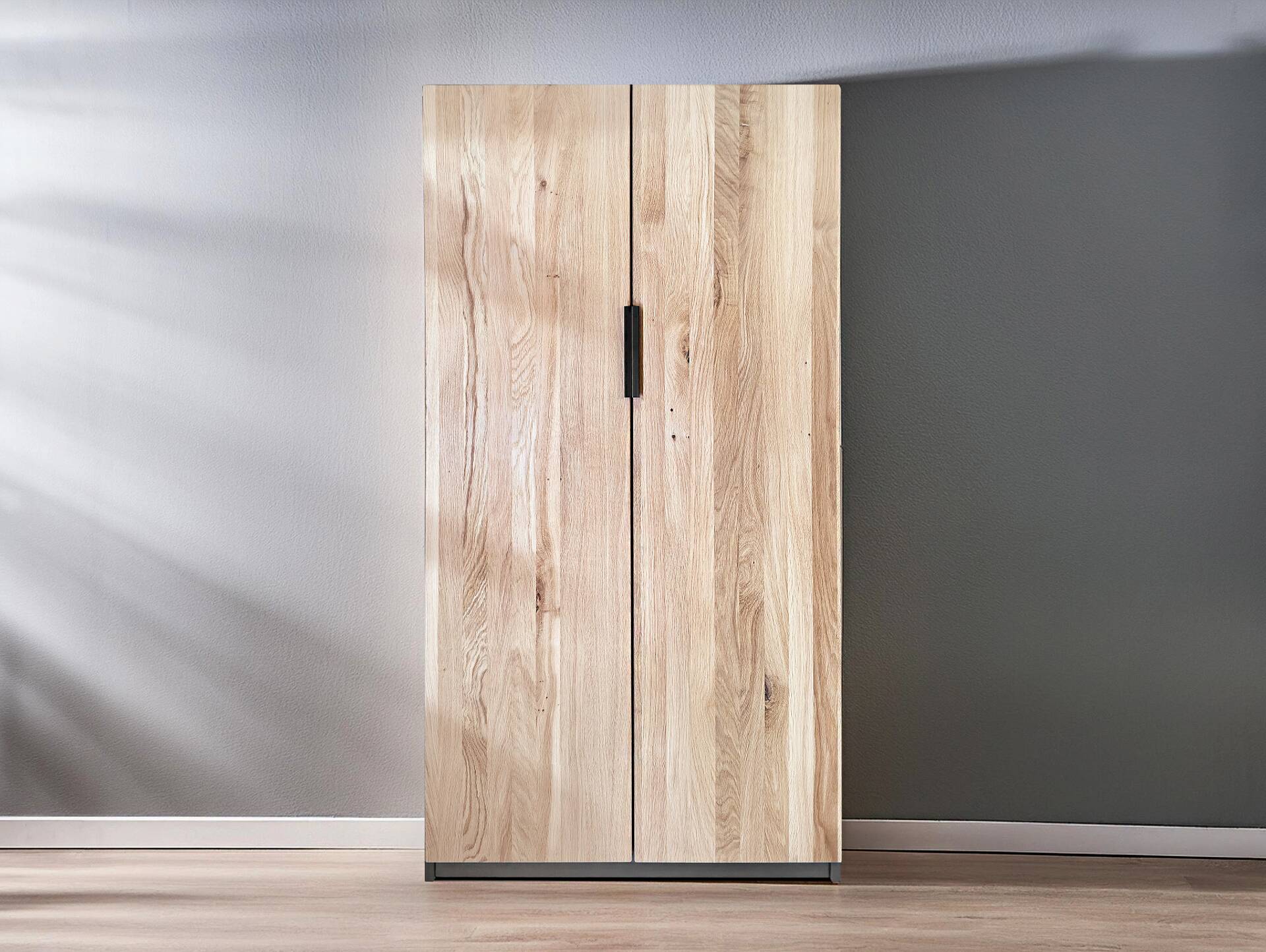 OFFICE OAK Aktenschrank VII, Material teilmassiv, Eiche/graphitfarbig 