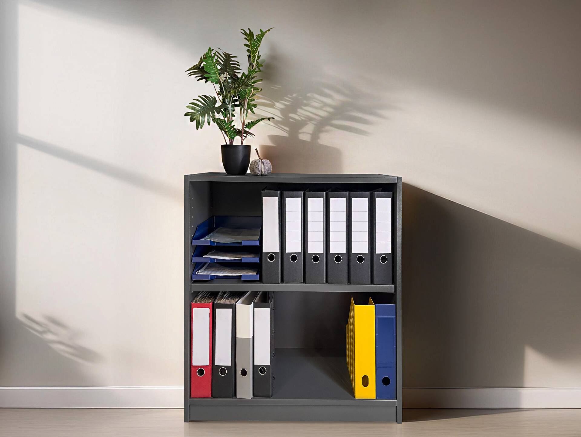 OFFICE OAK Regal II, Material Dekorspanplatte, graphitfarbig 