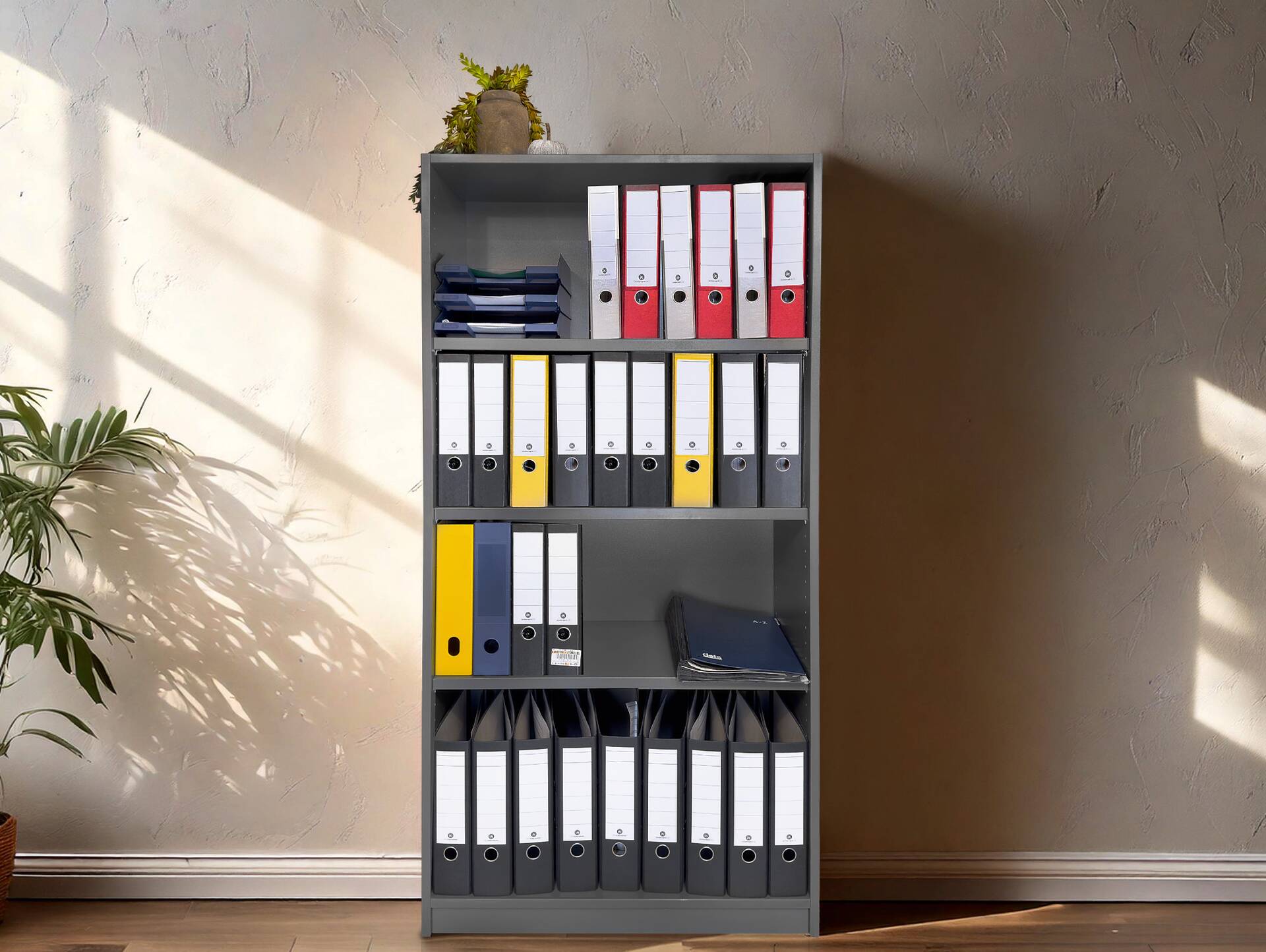 OFFICE OAK Regal VI, Material Dekorspanplatte, graphitfarbig 