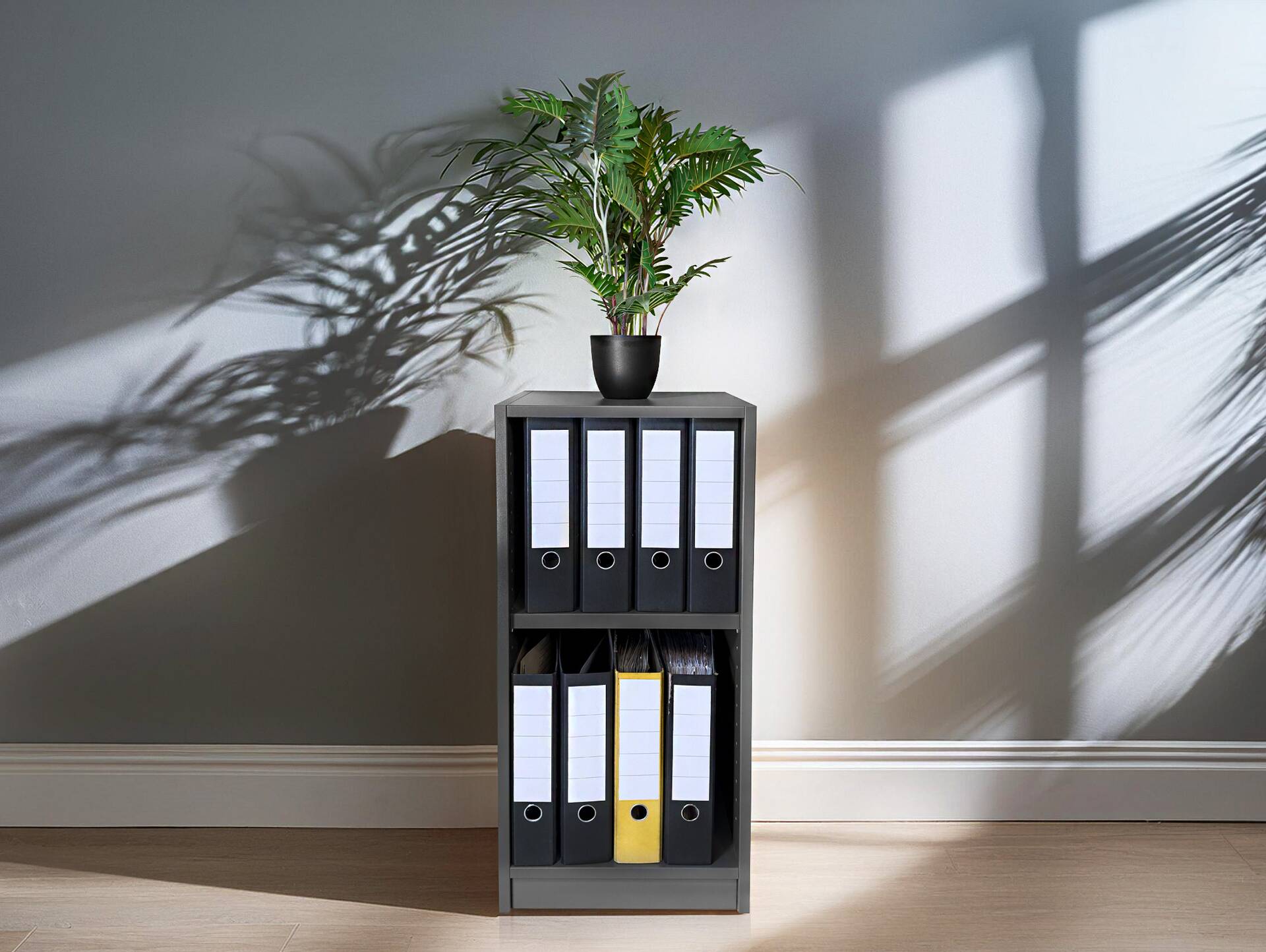 OFFICE OAK Regal, Material Dekorspanplatte, graphitfarbig 