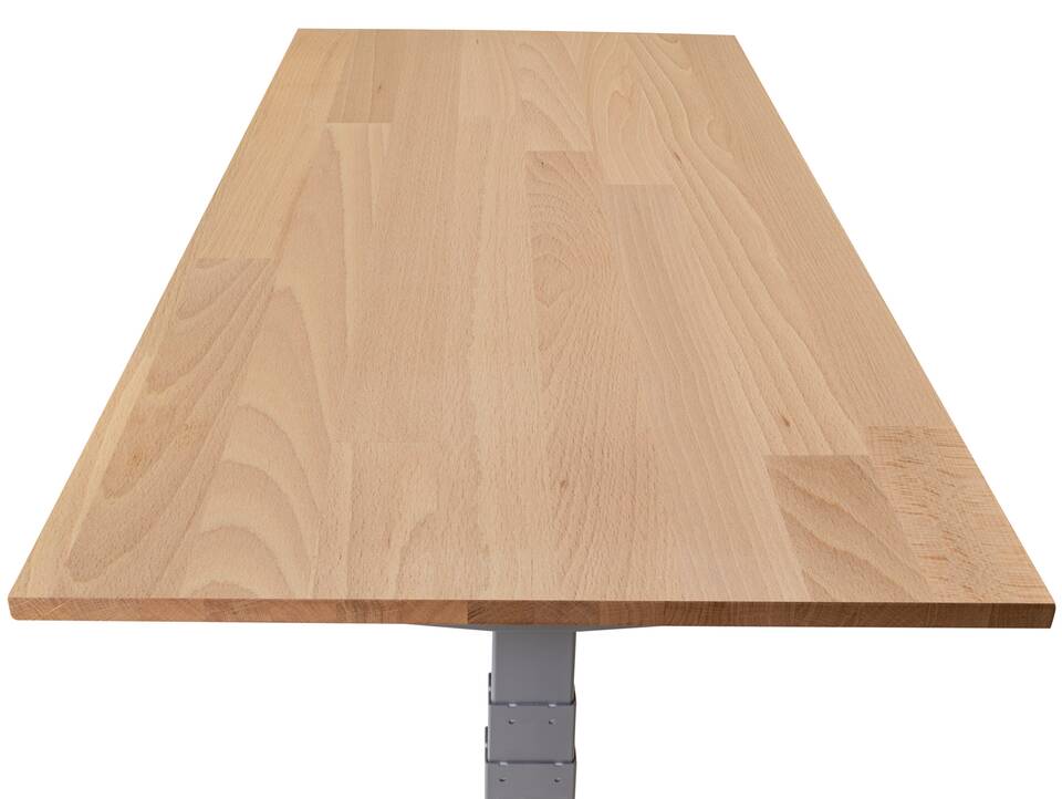 OFFICE ONE Schreibtischplatte, Material Massivholz Buche | 120 x 80 cm