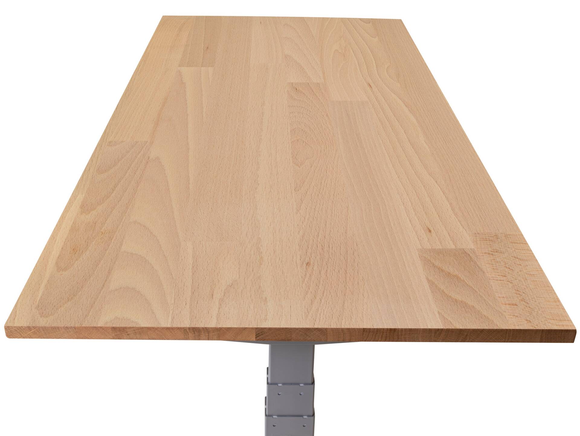 OFFICE ONE Schreibtischplatte, Material Massivholz Buche | 120 x 80 cm
