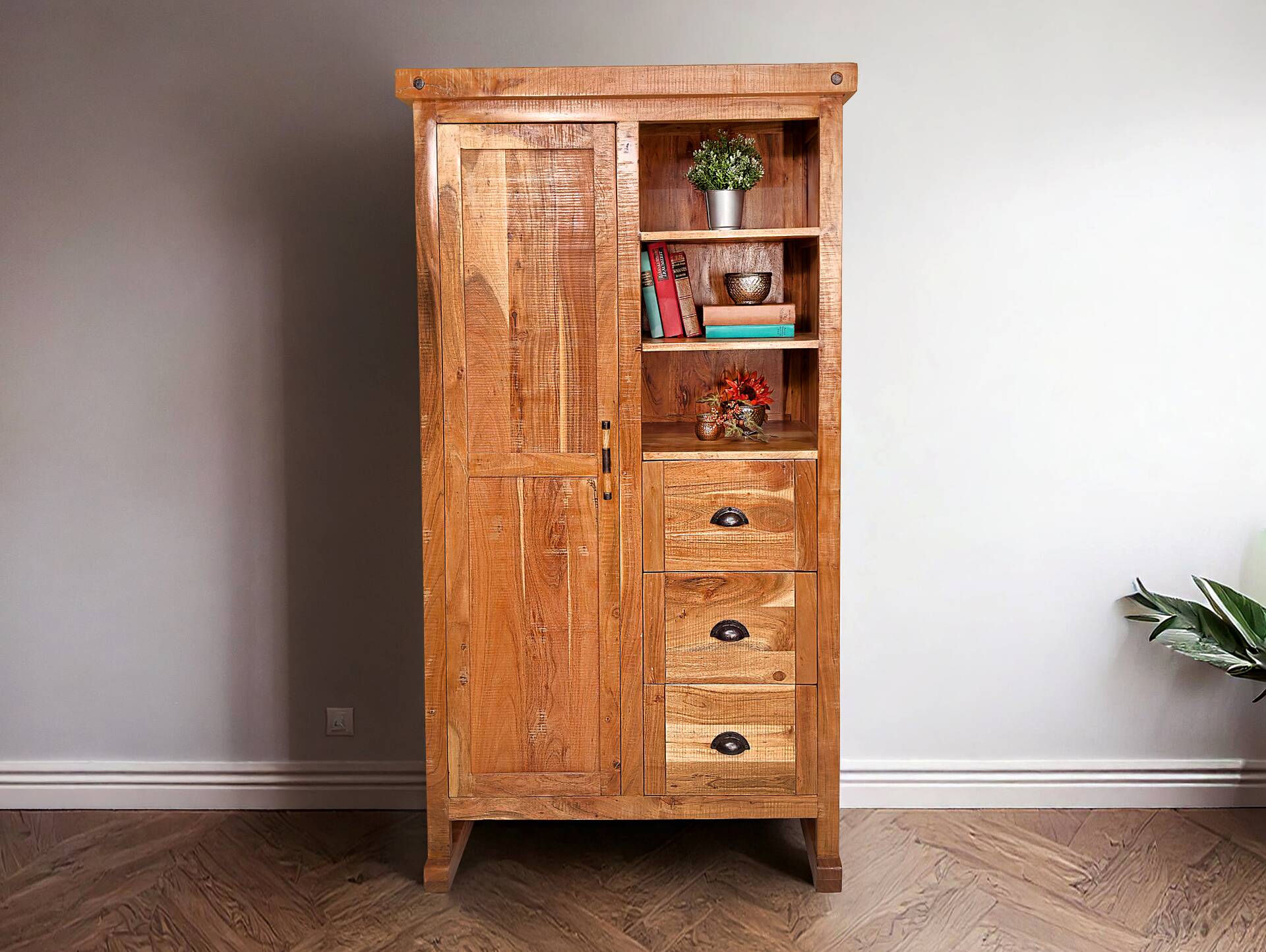 WINCHESTER Highboard II, Material Massivholz, Mango rustikal 