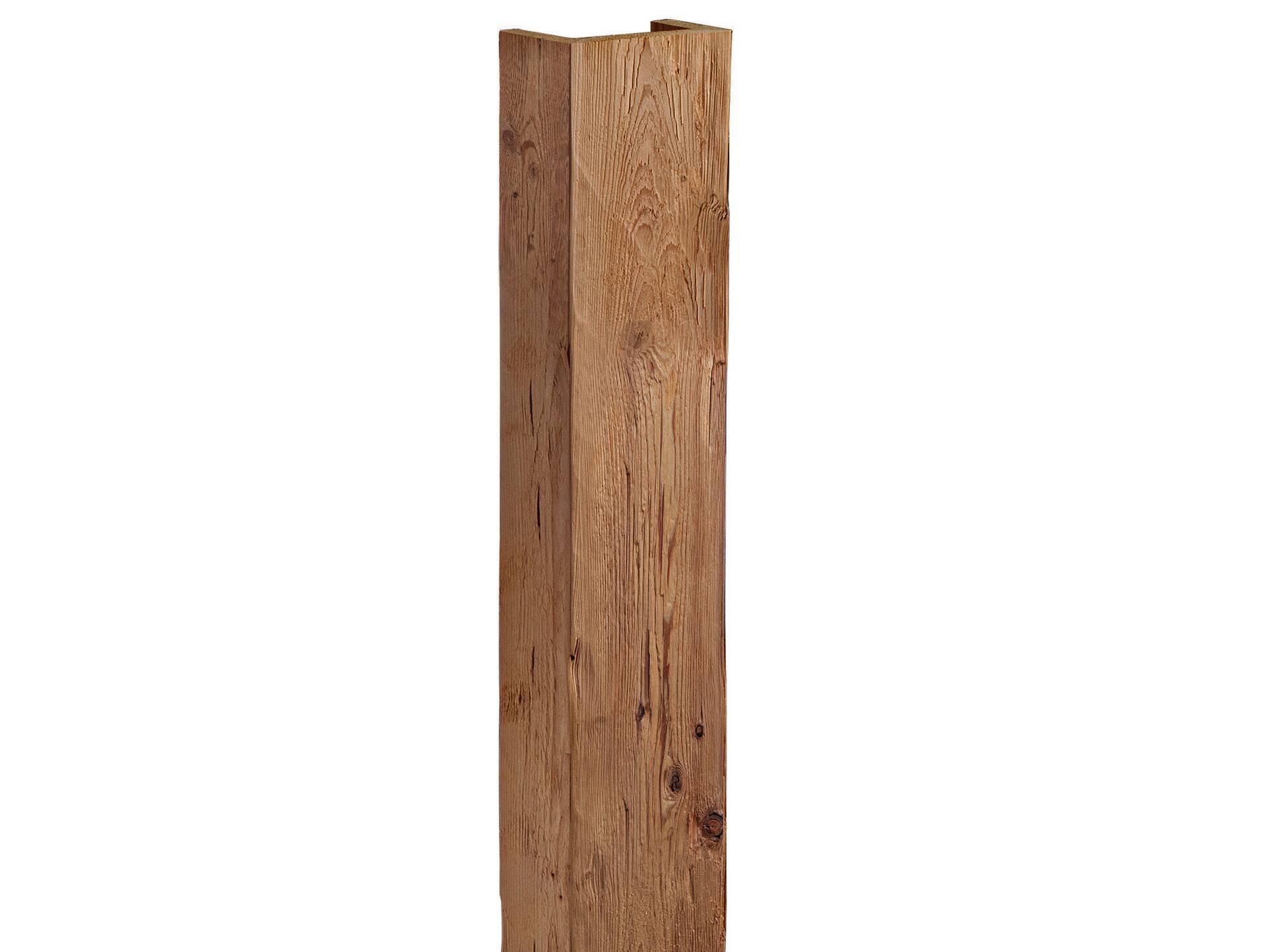 THERMO-U-Balken / Zierbalken gehackt aus THERMO-Lärche, Material Massivholz 120 x 80 mm | 1 Meter