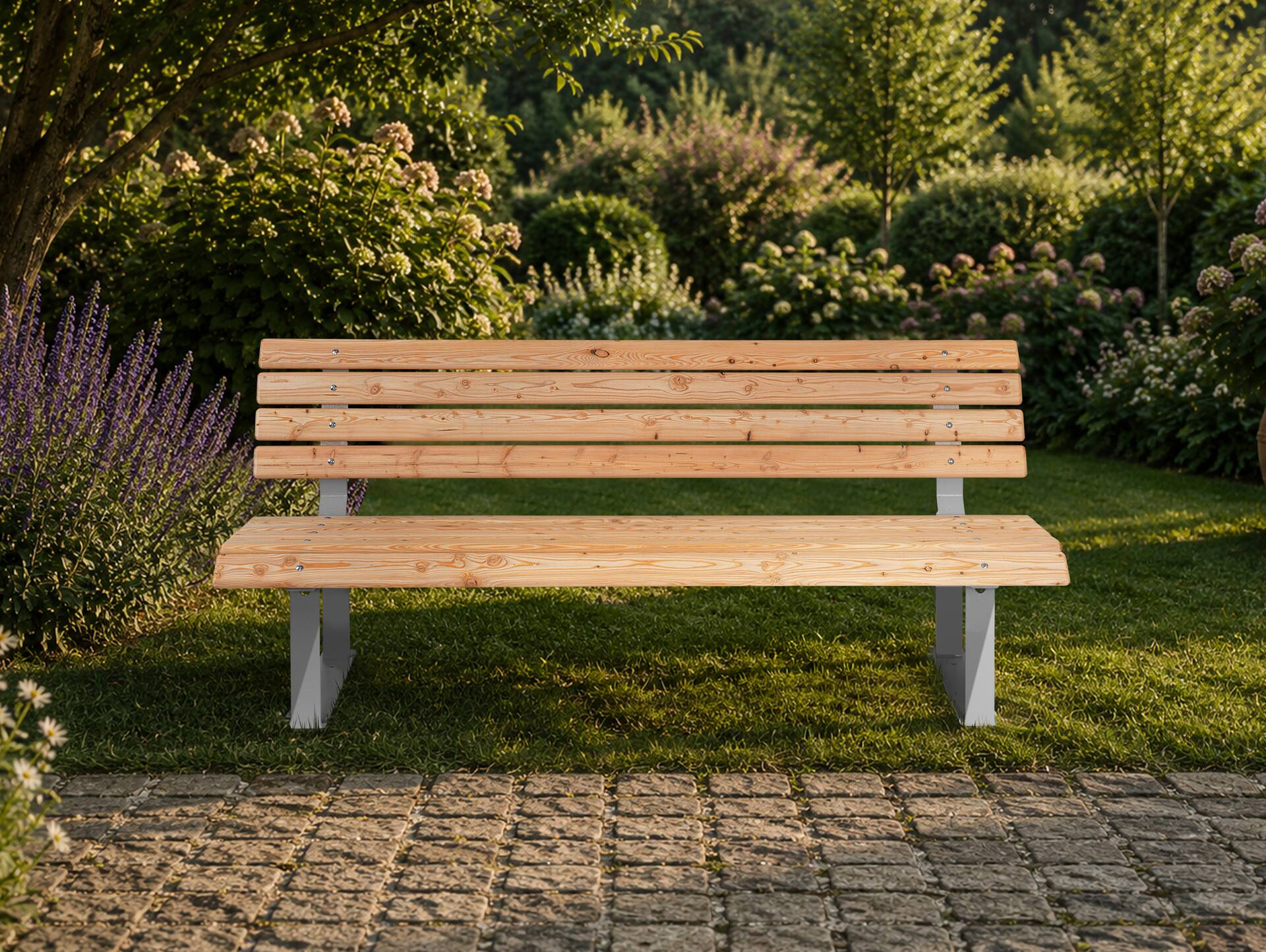 GALEA Gartenbank, Material Massivholz, Lärche natur 150 cm
