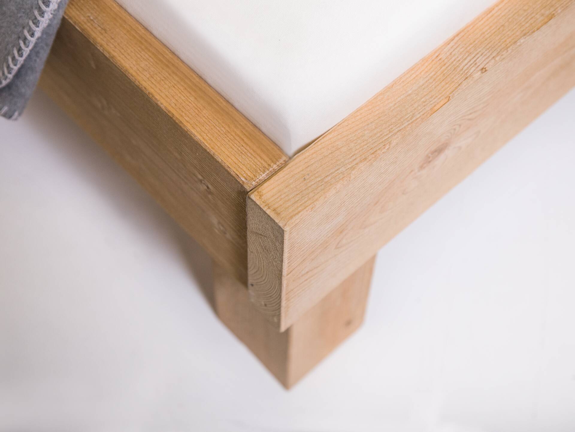 PUMBA Massivholzbett ohne Kopfteil, Material Massivholz, Fichte 120 x 200 cm | eichefarbig | Standardhöhe