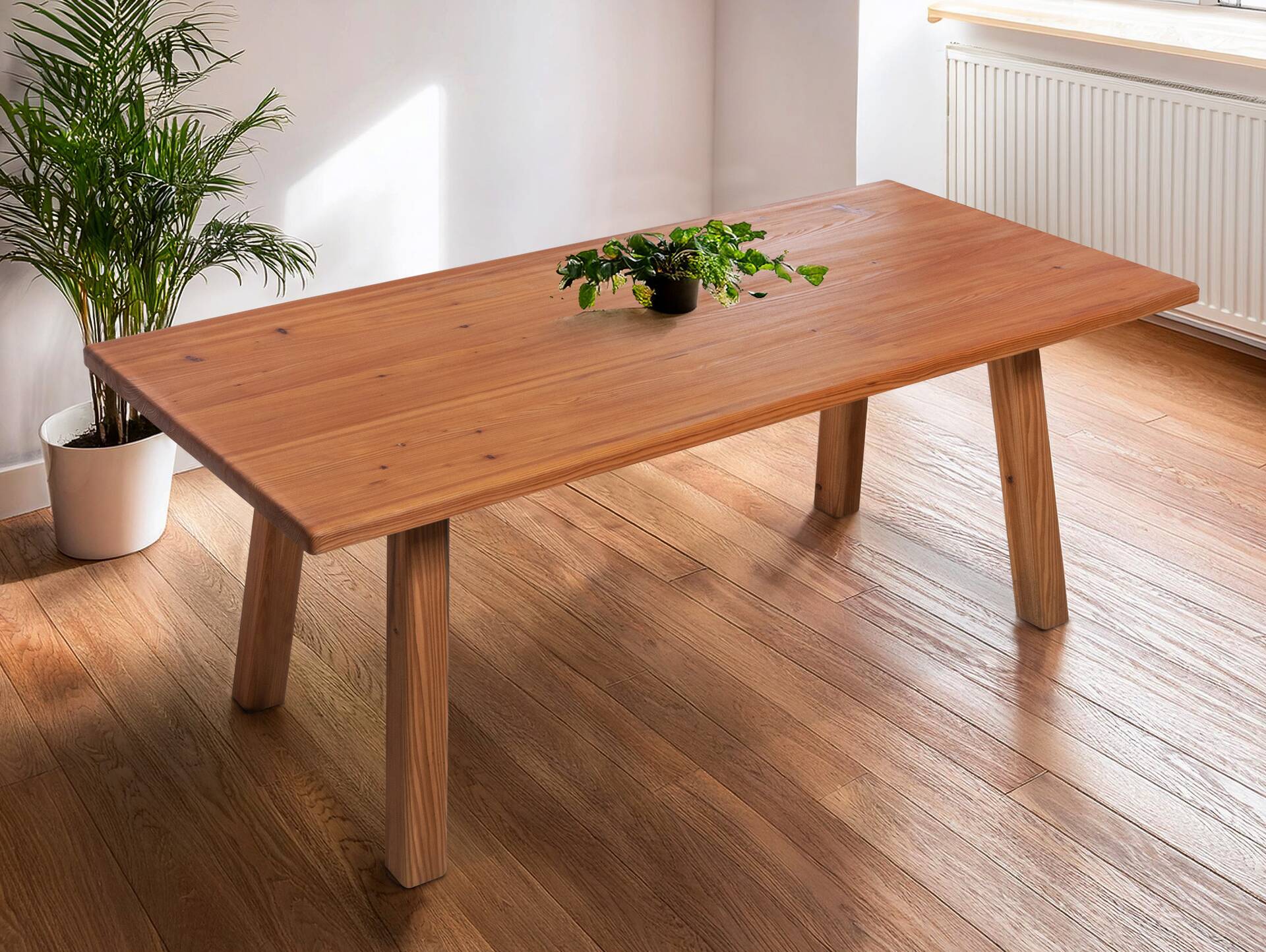 STARNBERG Sitzbankgarnitur, Material Massivholz, Lärche gedämpft 160 cm | ohne Rückenlehne | lackiert