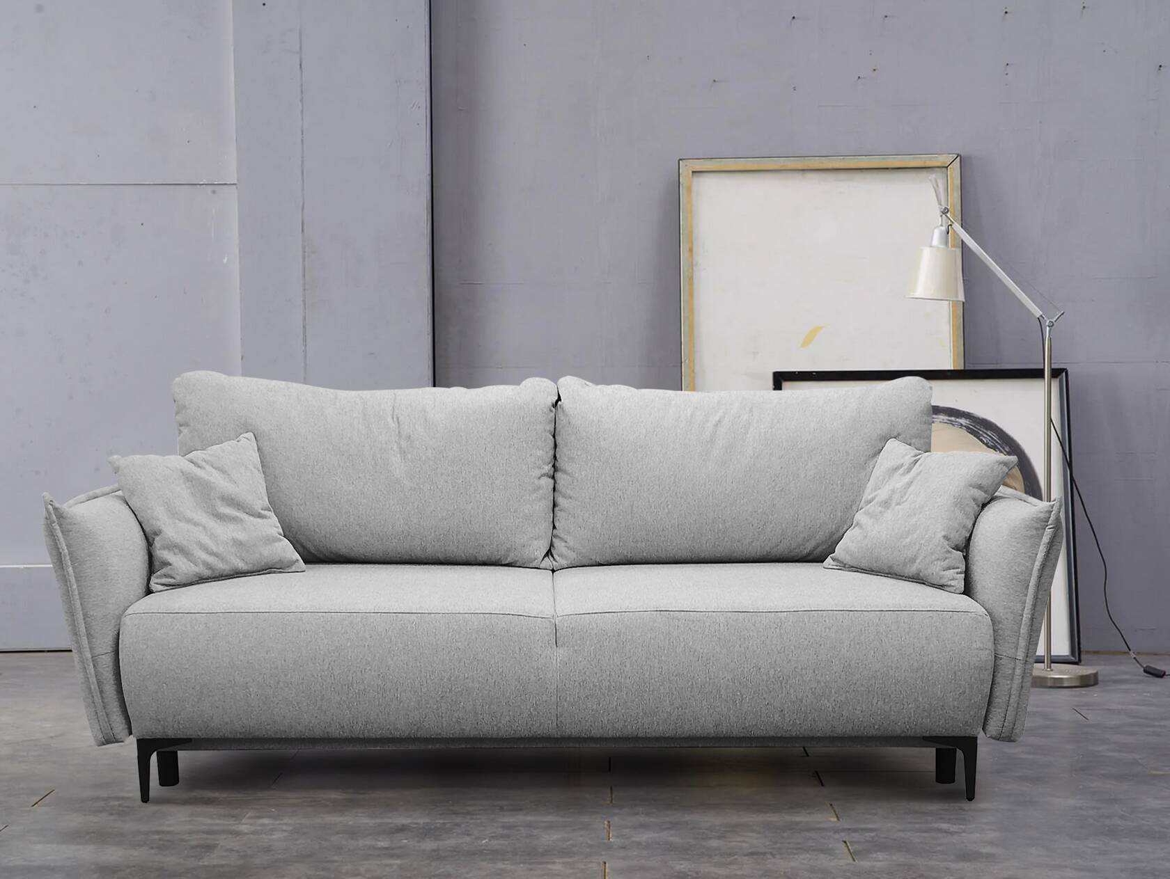 FLORANO Schlafsofa, Stoffbezug und Bettkasten 