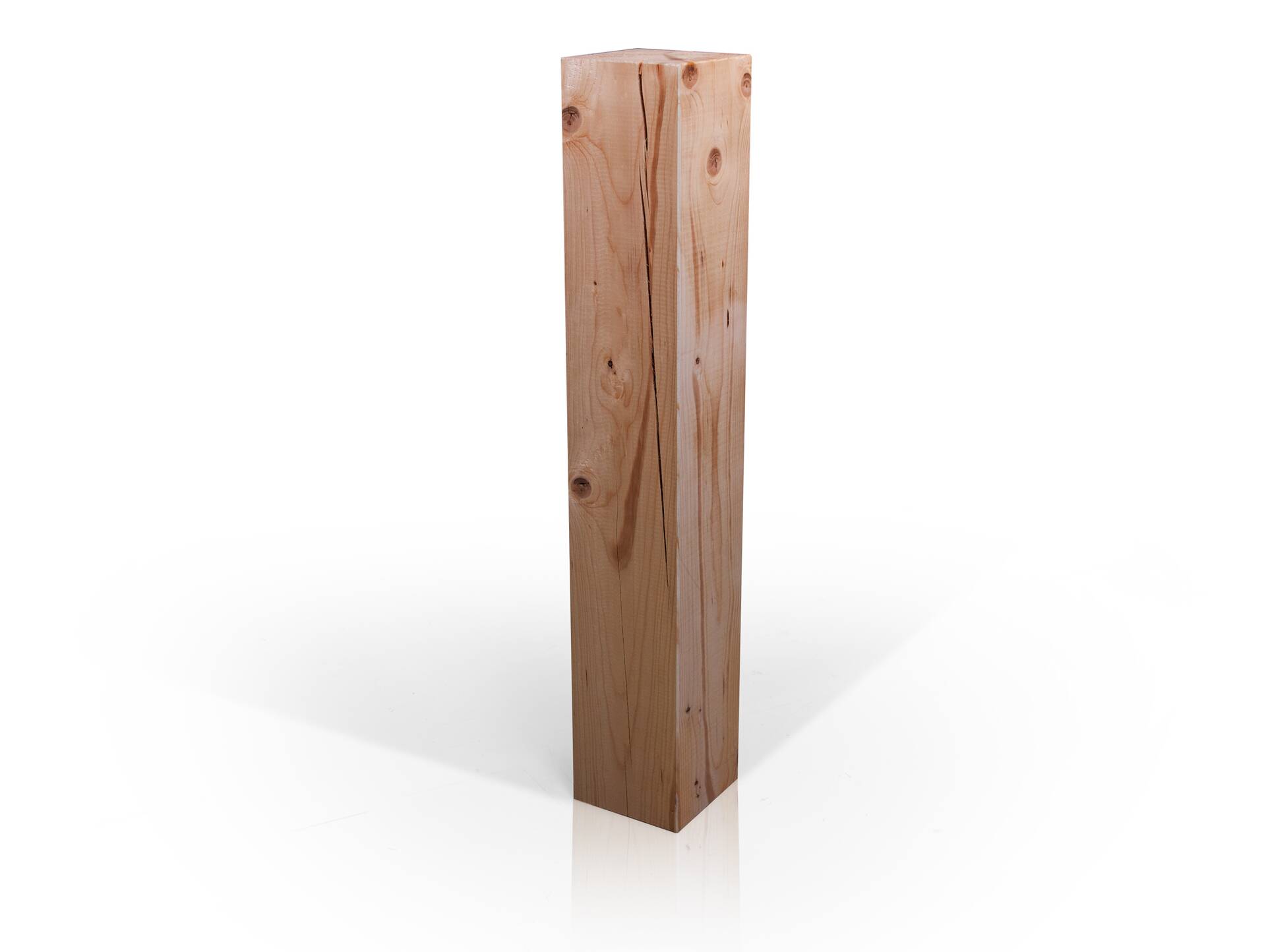 Blumensäule / Dekosäule, Material Massivholz, Fichte massiv eichefarbig | 19x19 cm | 100 cm