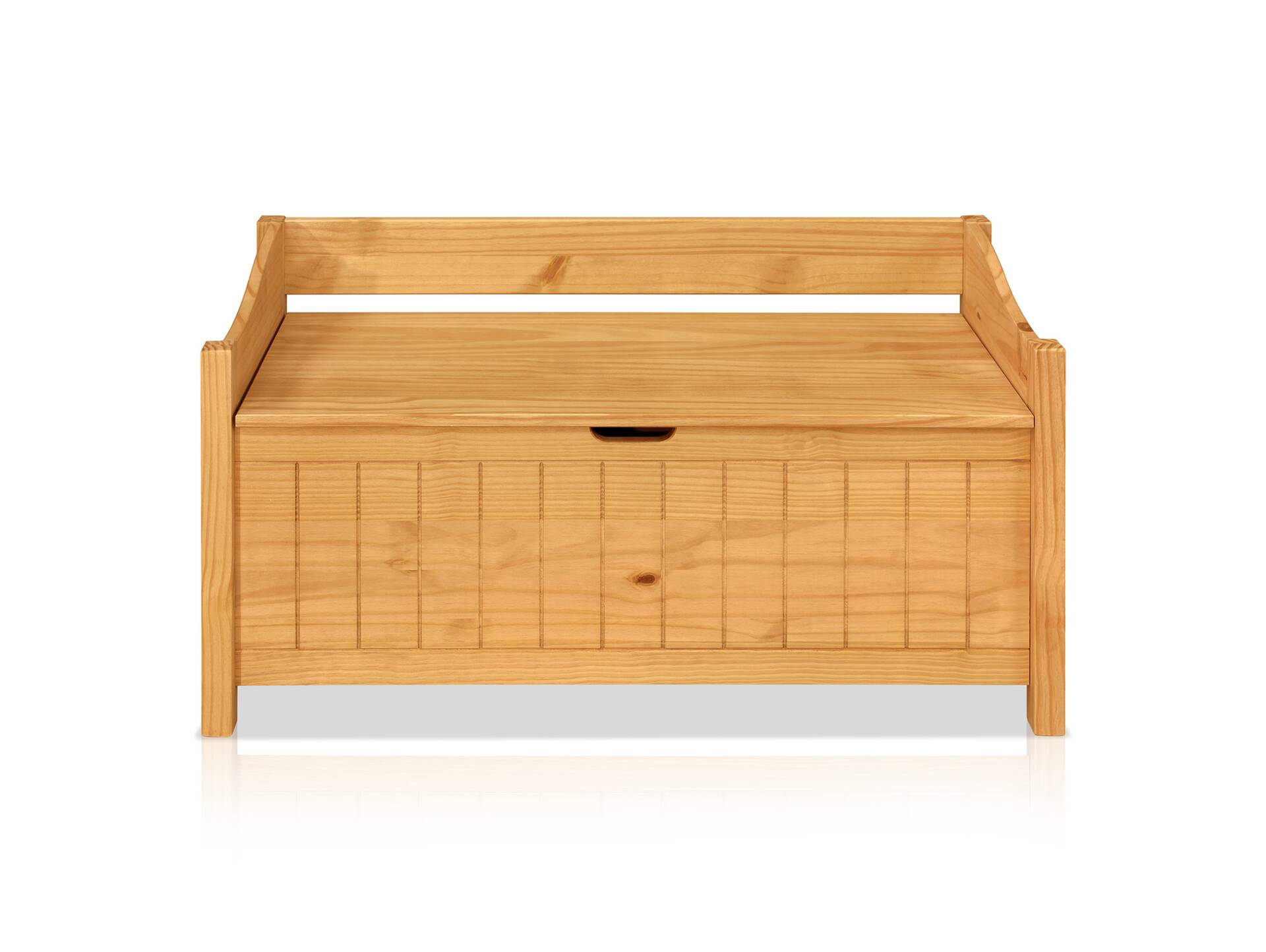 LEILO Sitztruhe/Sitzbank, Material Massivholz, Kiefer natur lackiert 