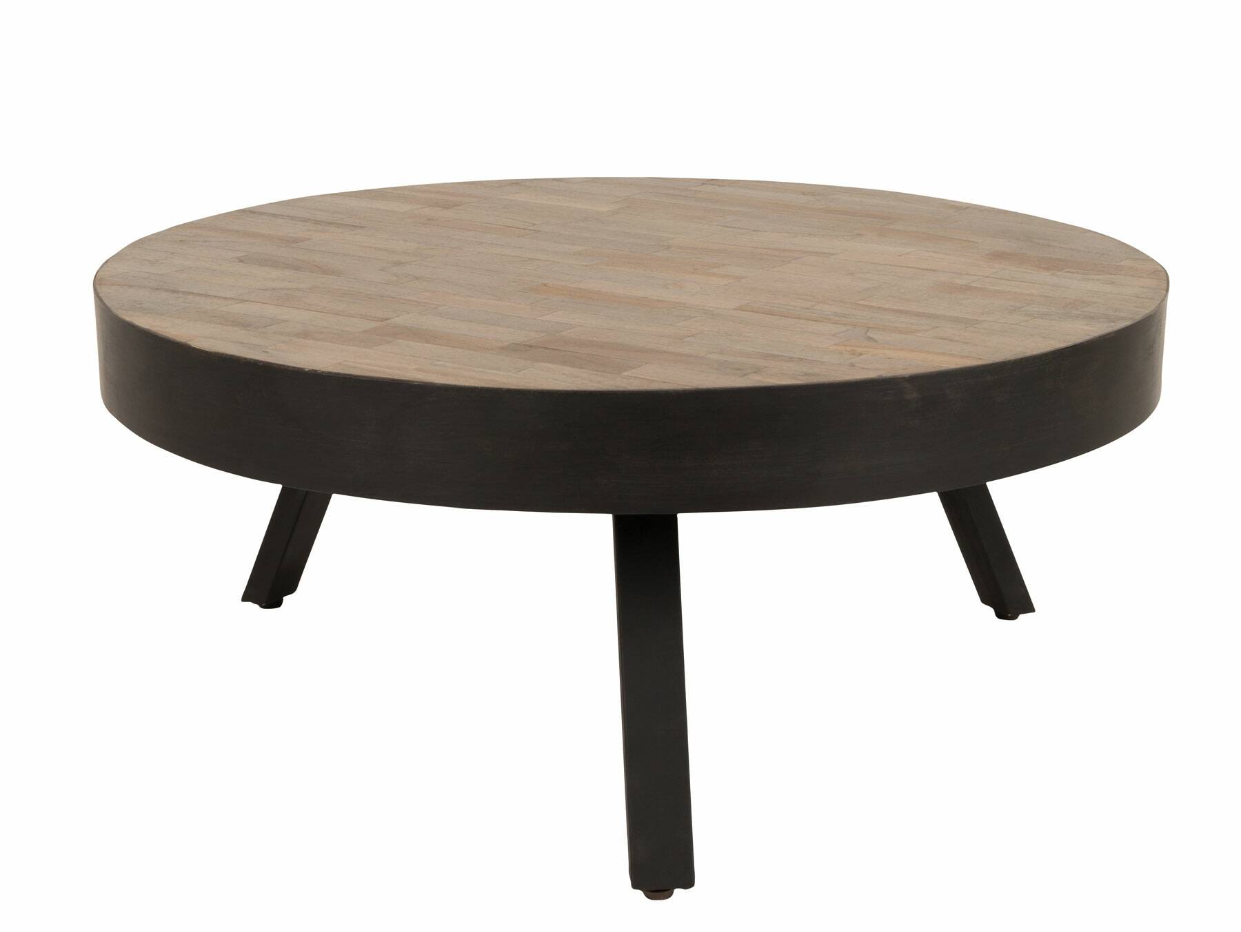 SAIKO Couchtisch, Material Massivholz, Teak/Metall schwarz 