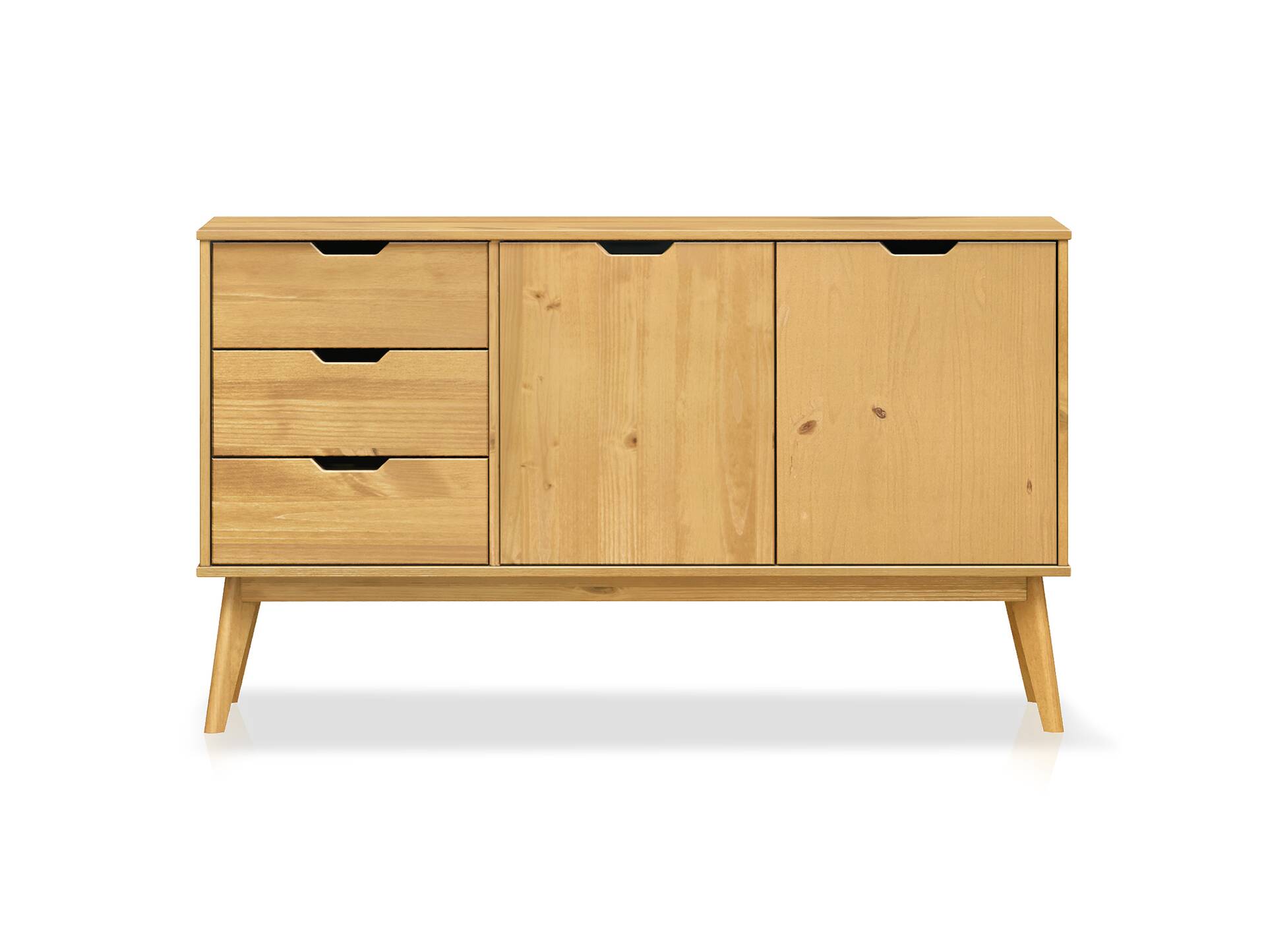 BARNY Sideboard, Material Massivholz, Kiefer Kiefer gewachst