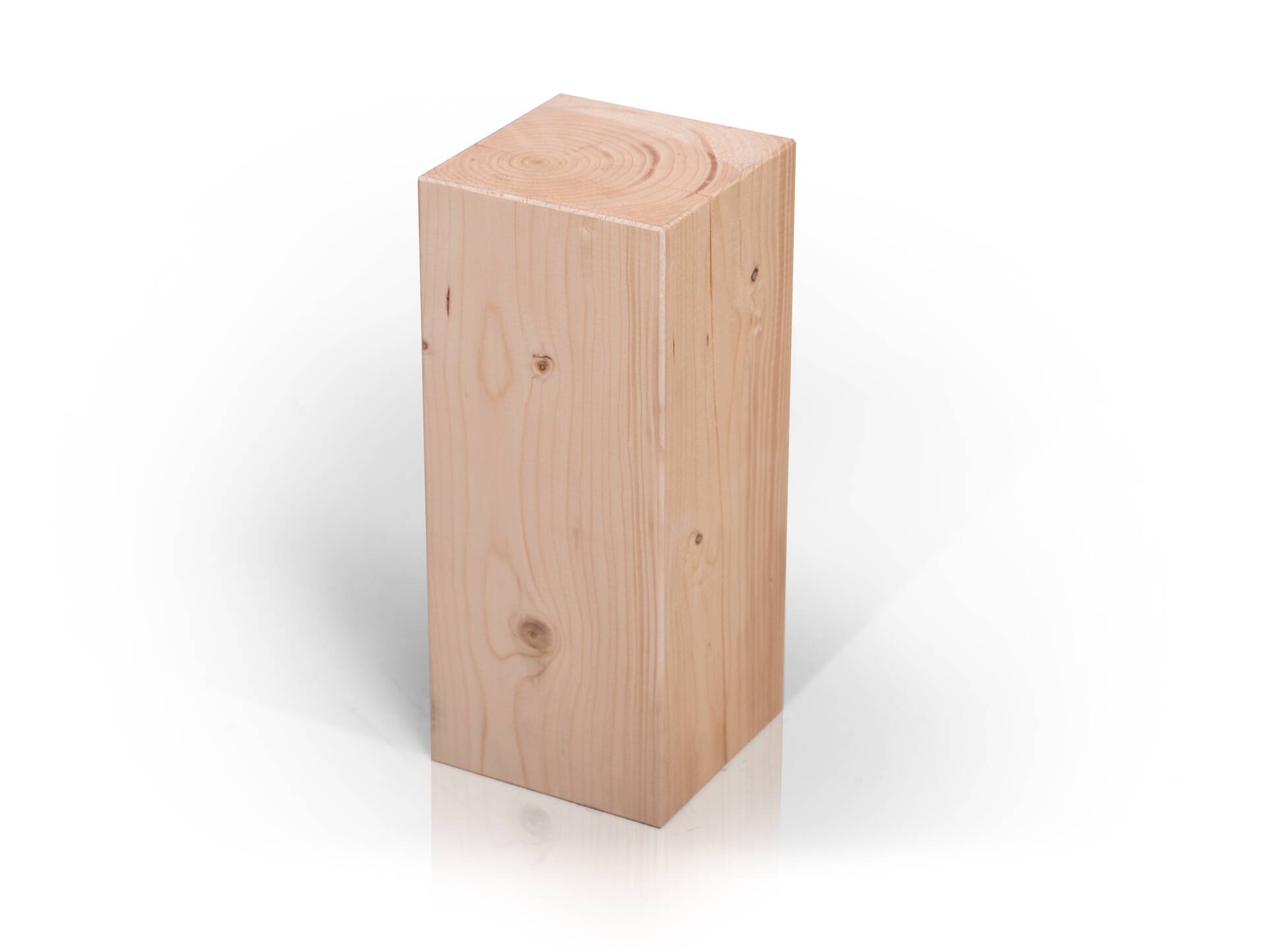 Blumensäule / Dekosäule, Material Massivholz, Fichte massiv natur | 15x15 cm | 40 cm