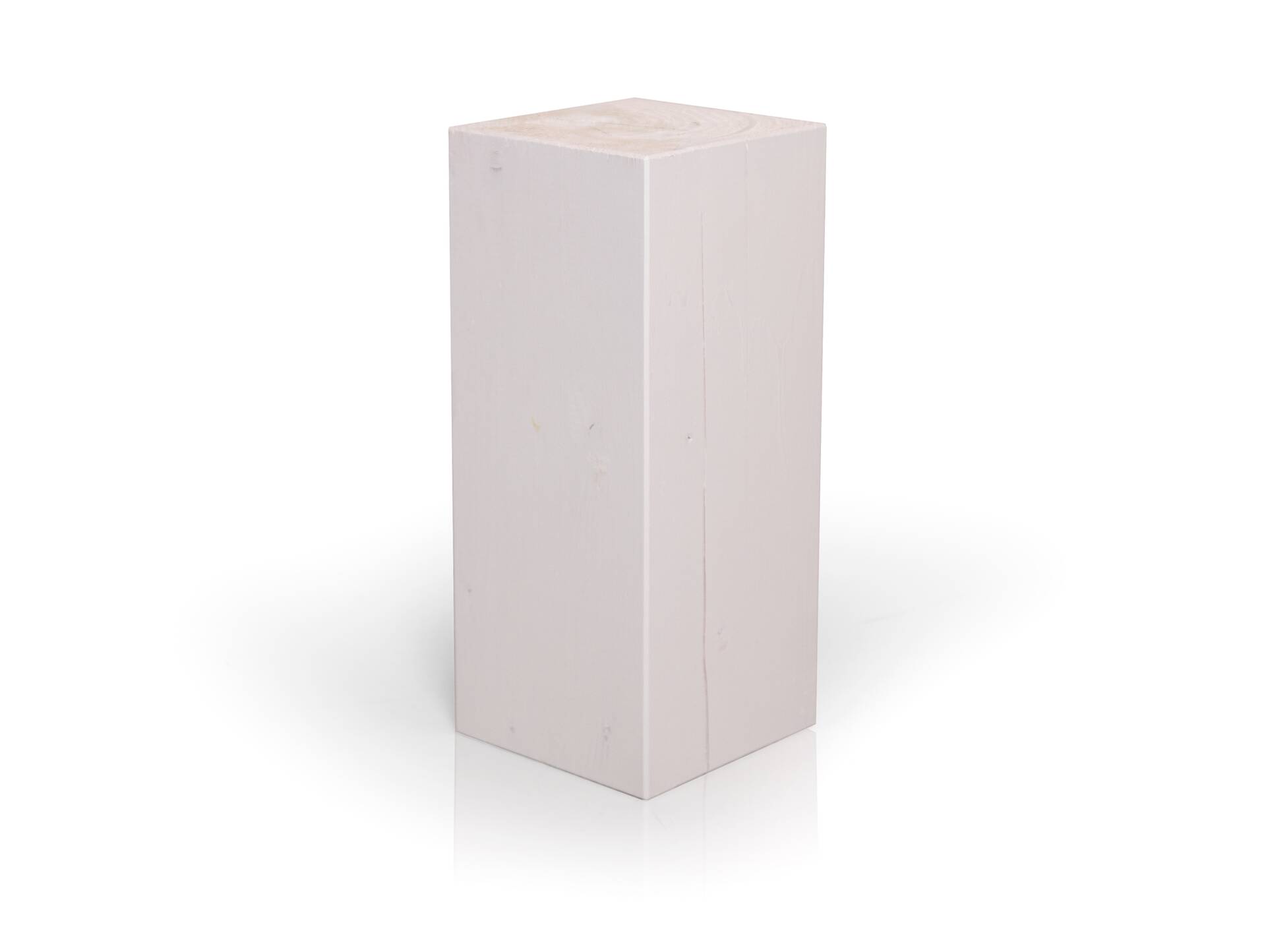 Blumensäule / Dekosäule, Material Massivholz, Fichte massiv weiss | 15x15 cm | 40 cm