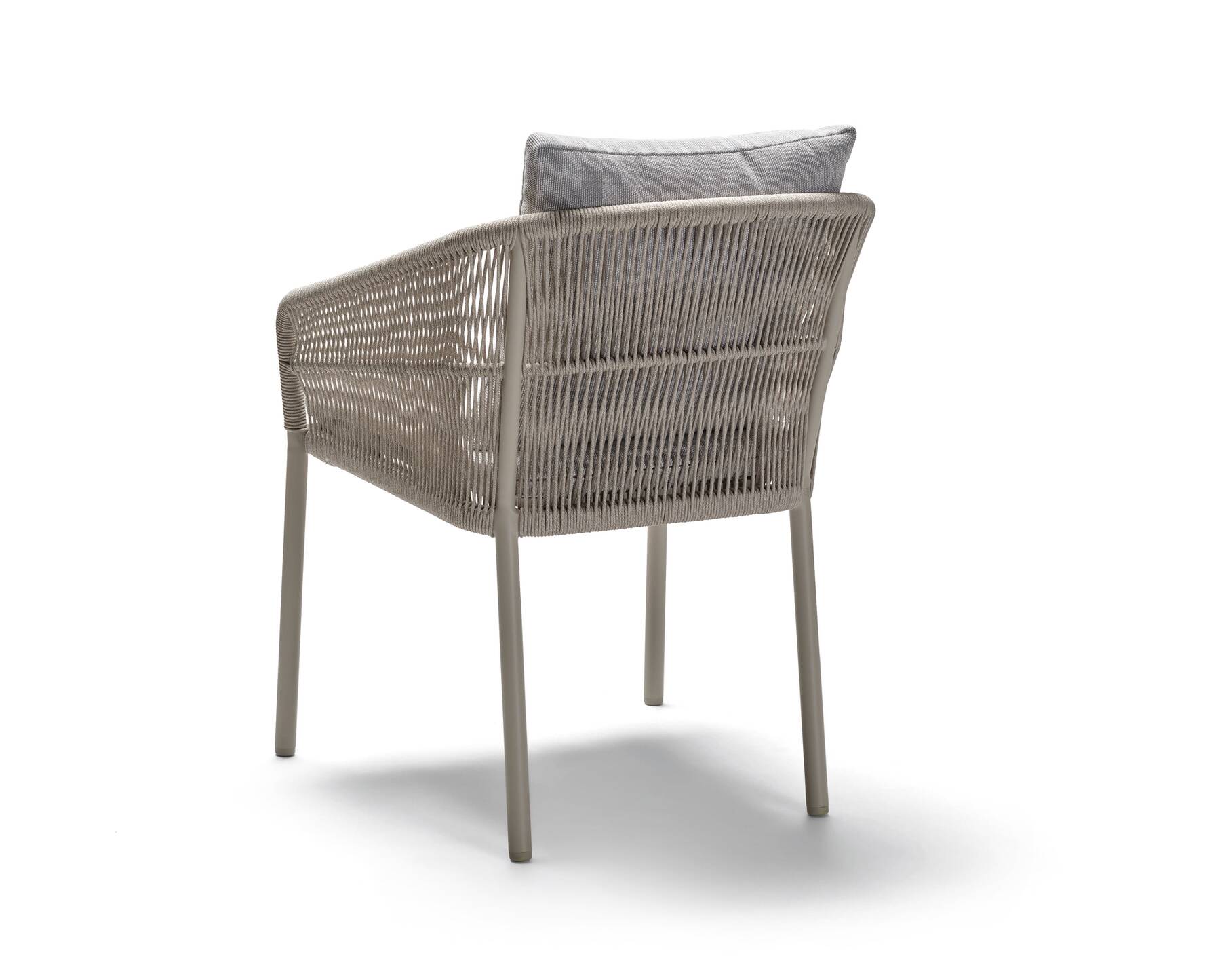 JELLA Stapelsessel, Material Aluminium, greige/Kordel greige 