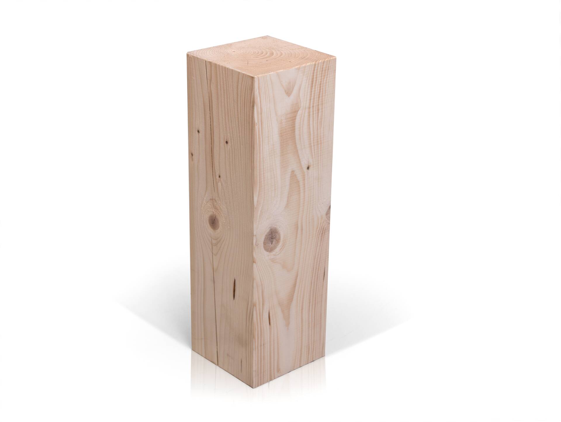 Blumensäule / Dekosäule, Material Massivholz, Fichte massiv natur | 15x15 cm | 60 cm