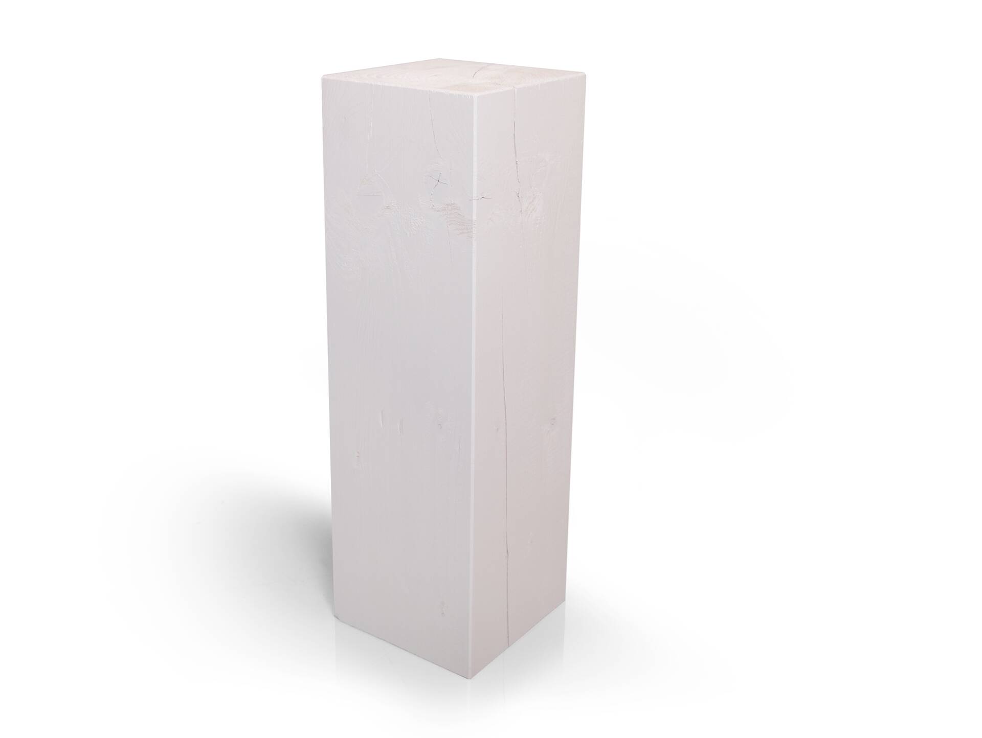 Blumensäule / Dekosäule, Material Massivholz, Fichte massiv weiss | 15x15 cm | 60 cm