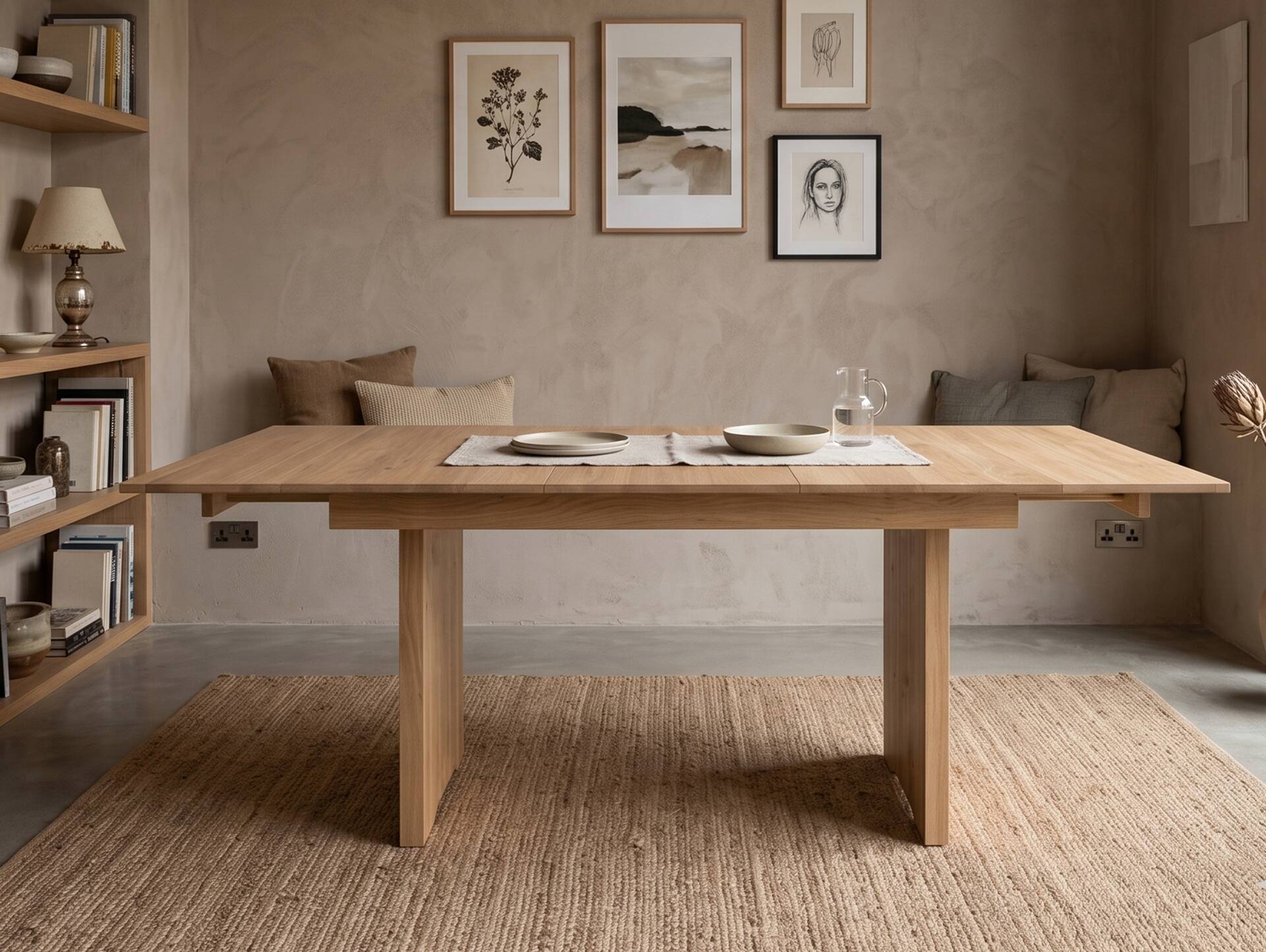 BERGAMO NEW Esstisch, Material Massivholz, Wildeiche geölt 130/180 x 90 cm