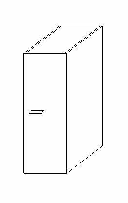 PORTIA Hängeelement 1trg, Material Dekorspanplatte, weiss Hochglanz 